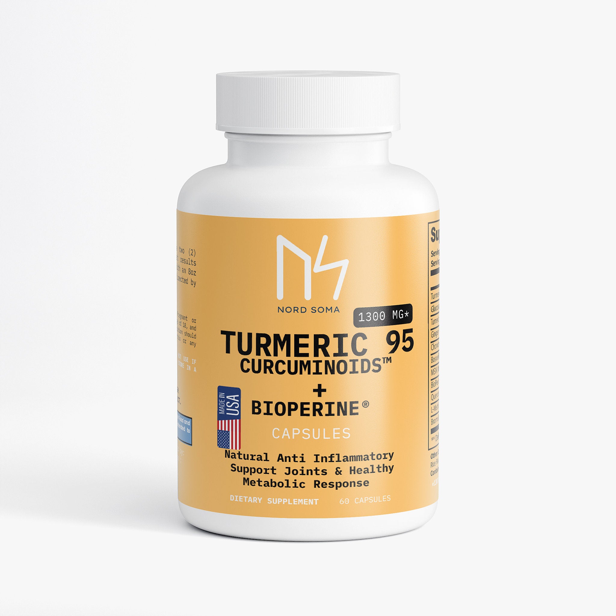 Nordsoma Turmeric 95 Curcuminoids™ + BioPerine® (Black Pepper Extract) 1300 Mg