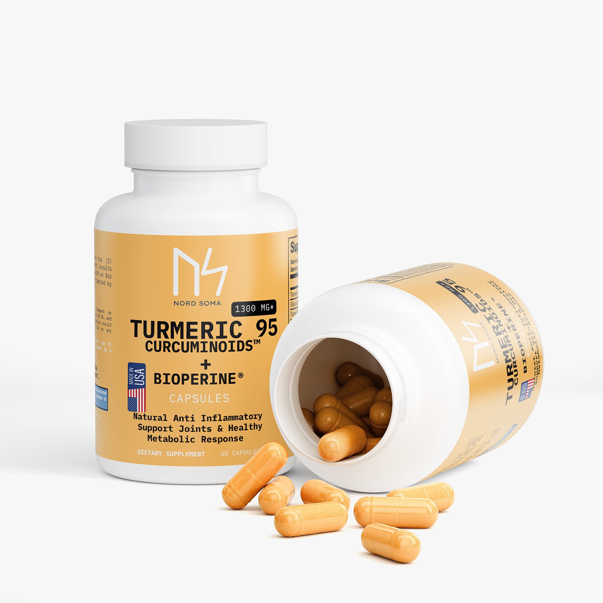 Nordsoma Turmeric 95 Curcuminoids™ + BioPerine® (Black Pepper Extract) 1300 Mg