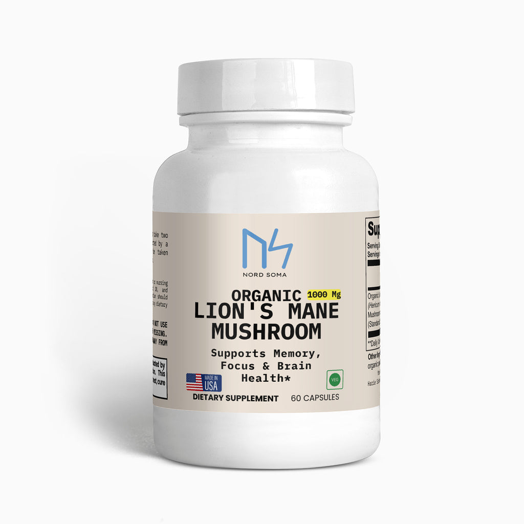 Nordsoma Organic Lion's Mane Mushroom 1000 Mg