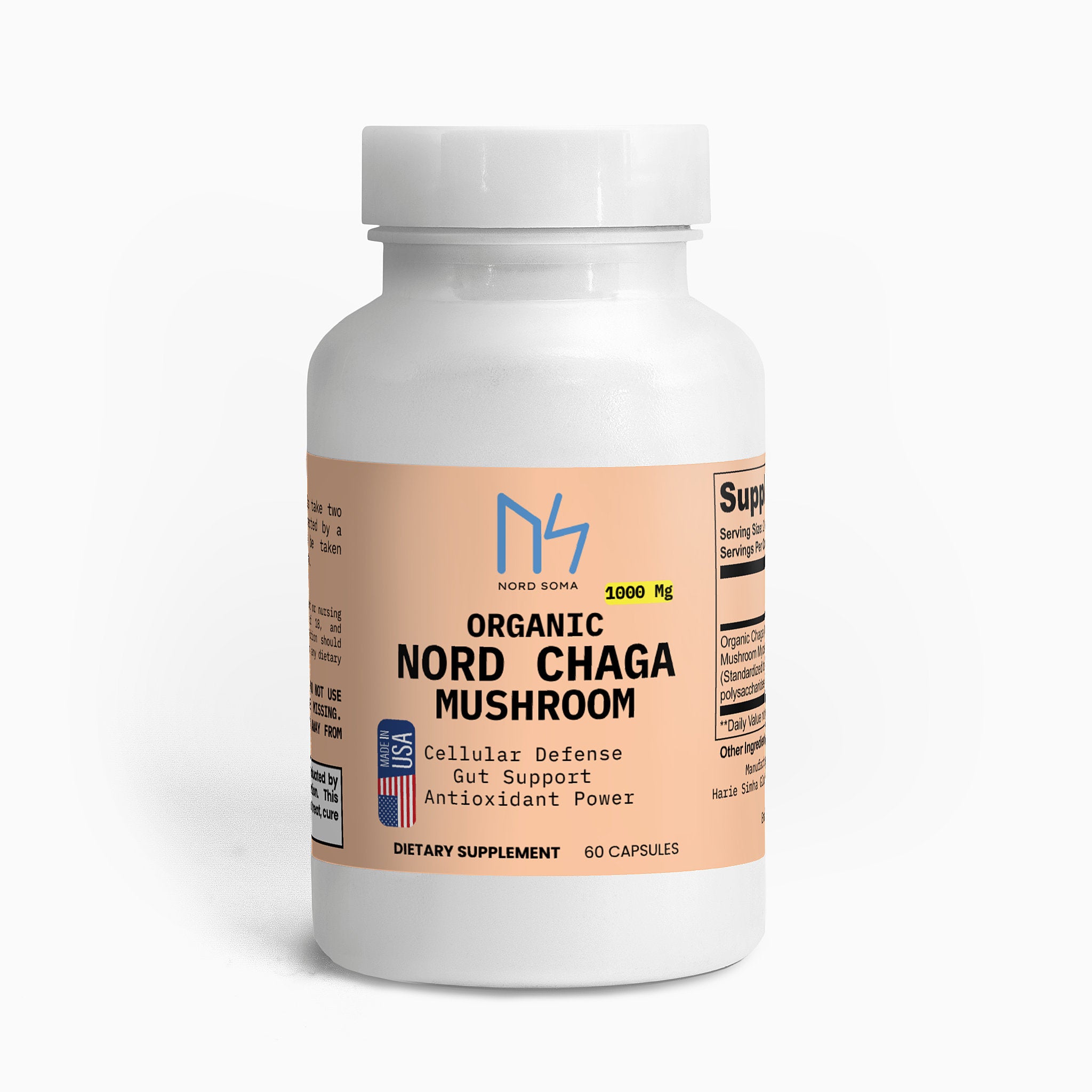 Nordsoma Organic Nord Chaga Mushroom 1000 mg