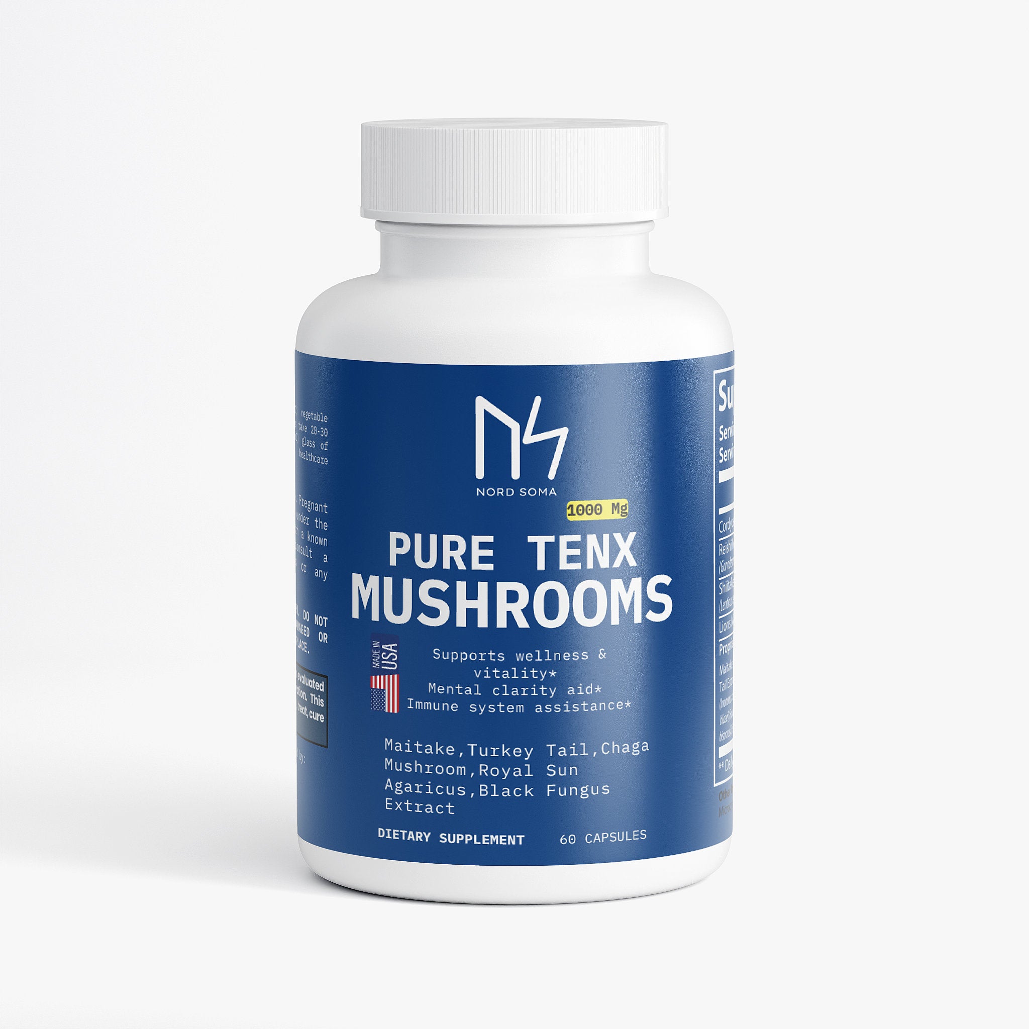 PureTenX Mushrooms 1000mg