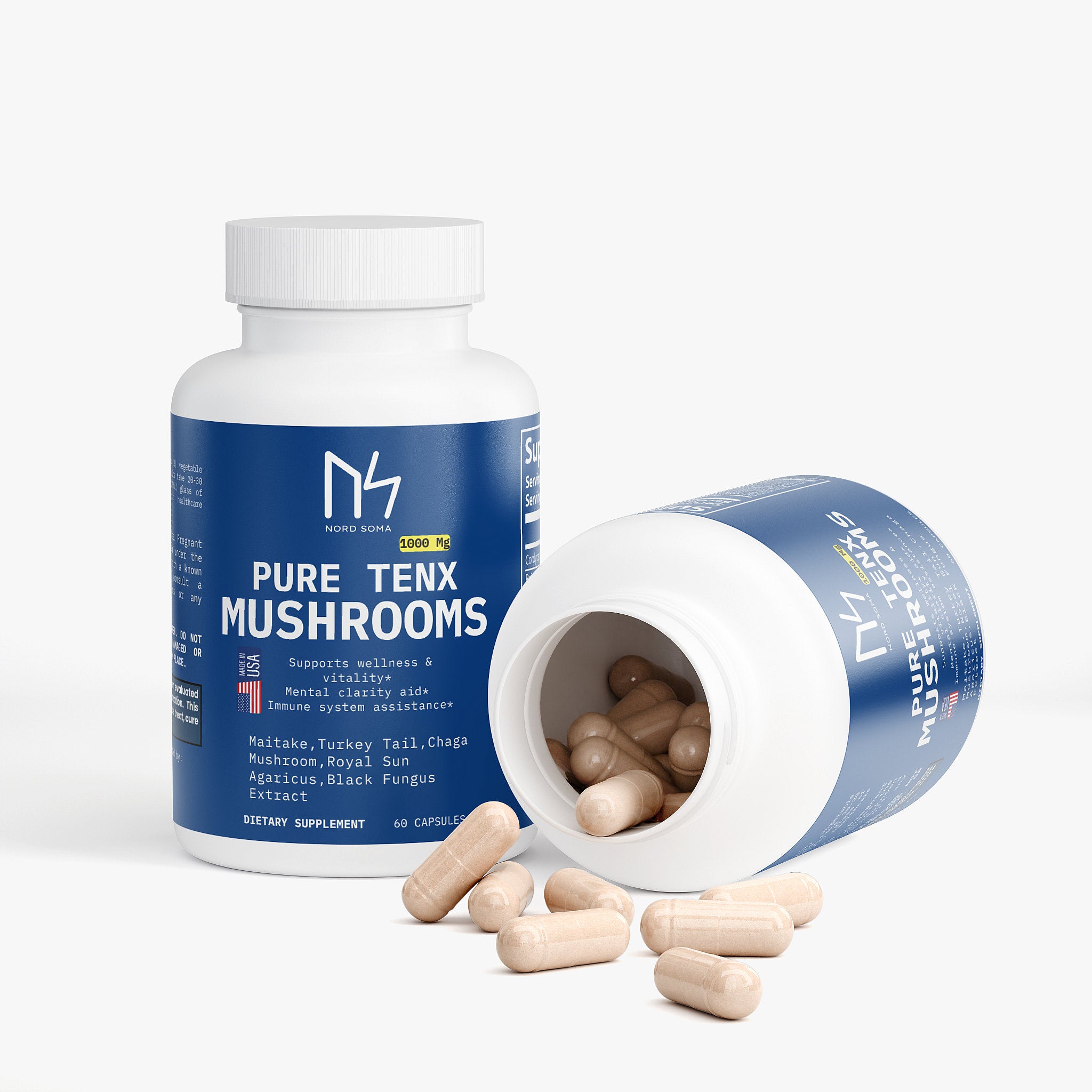 PureTenX Mushrooms 1000mg