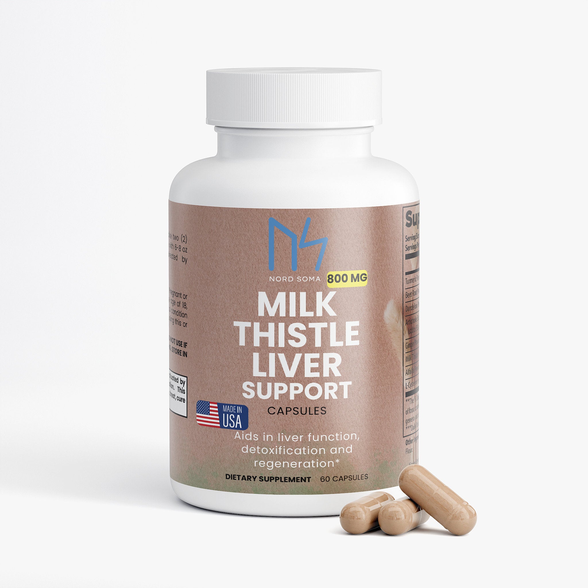 Milk Thistle Liver Support + Turmeric Capsules