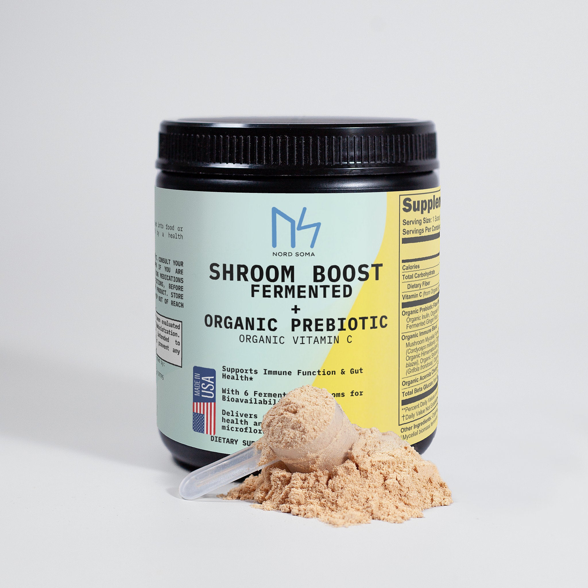 Shroom Boost Fermented + Organic Prebiotic Fiber Blend & Organic Vitamin C