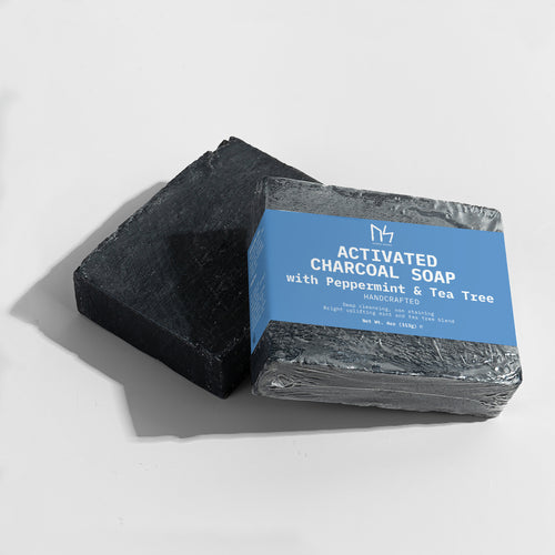Activated Charcoal Soap with Organic Peppermint & Tea Tree