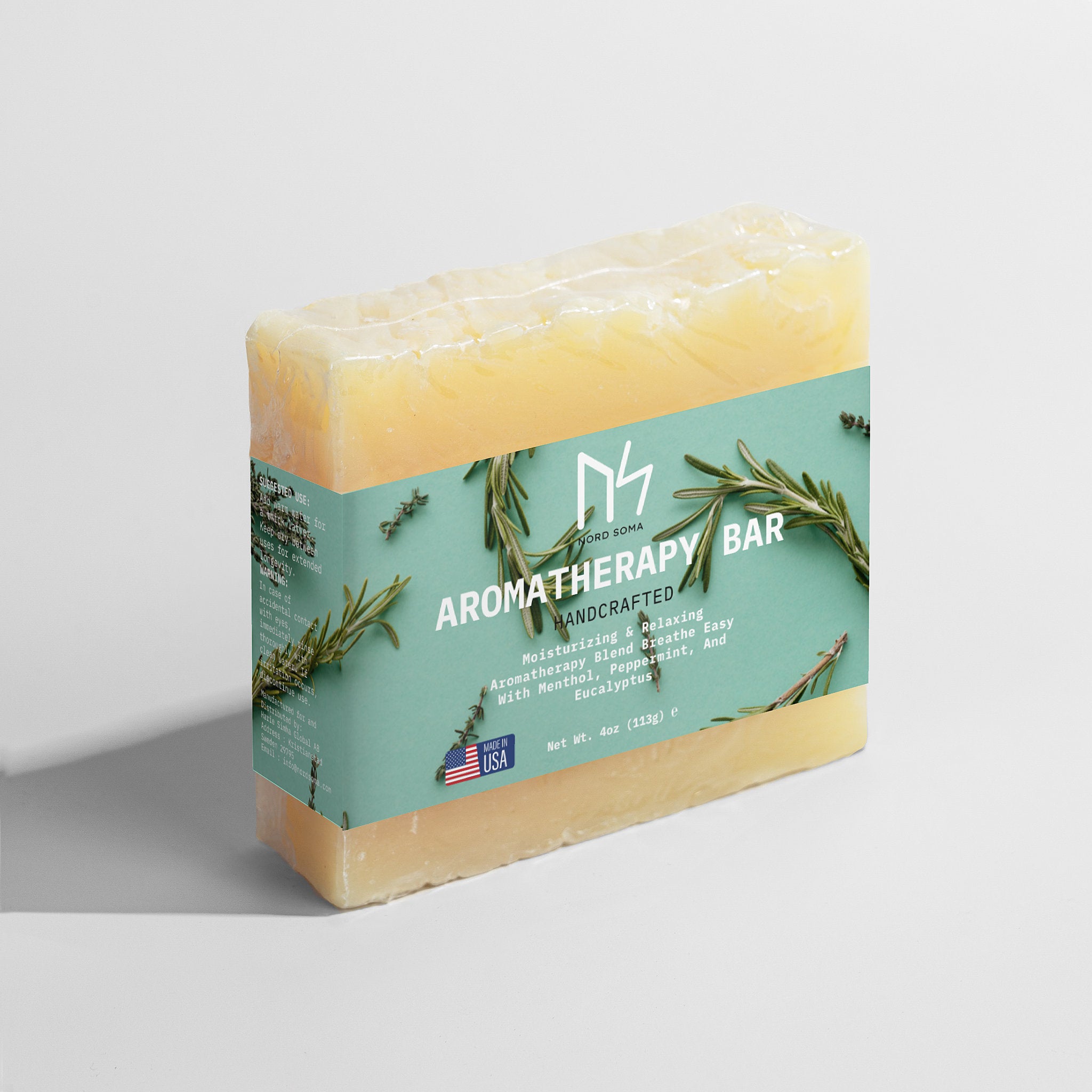 Aromatherapy Bar  Eucalyptus, Peppermint & Shea Made in USA