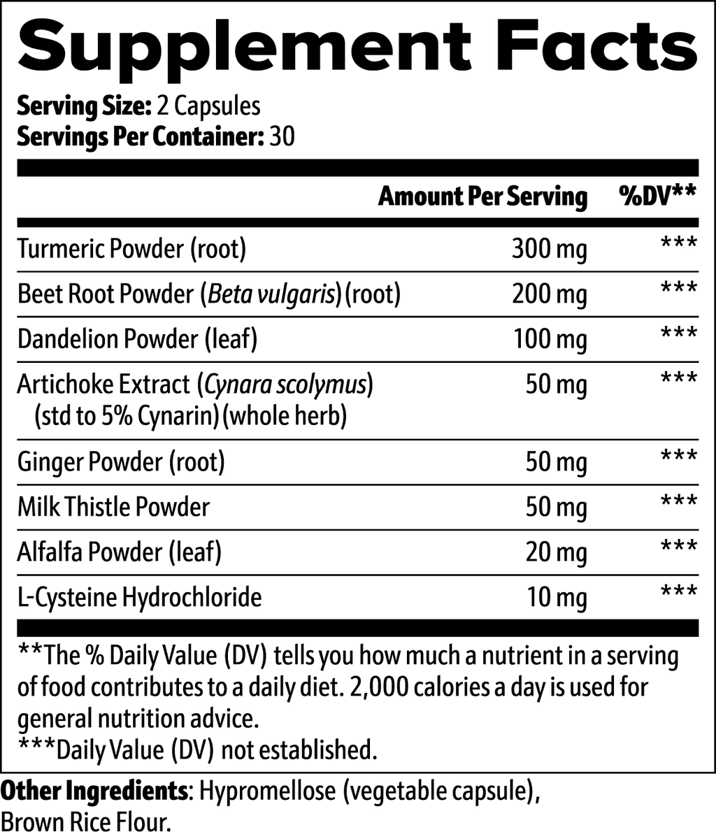 Milk Thistle Liver Support + Turmeric Capsules