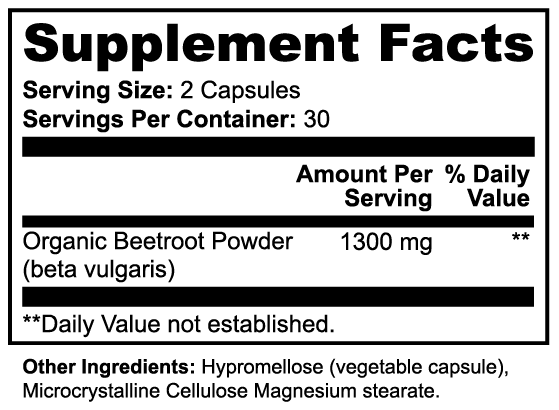 Organic NitroBeetroot 1300 Mg
