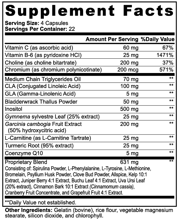 MCT Fat Burner + Garcinia Cambogia Fruit Extract